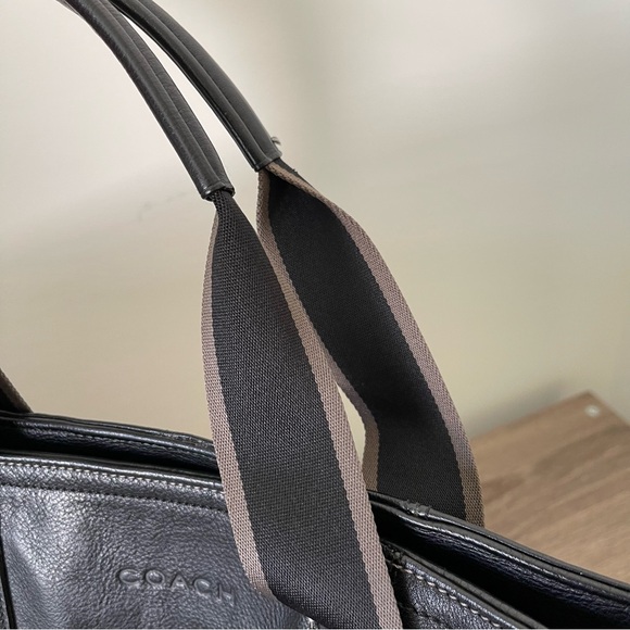 Coach Heritage Web Leather Weekend Tote Style F71169 - Picture 6 of 12